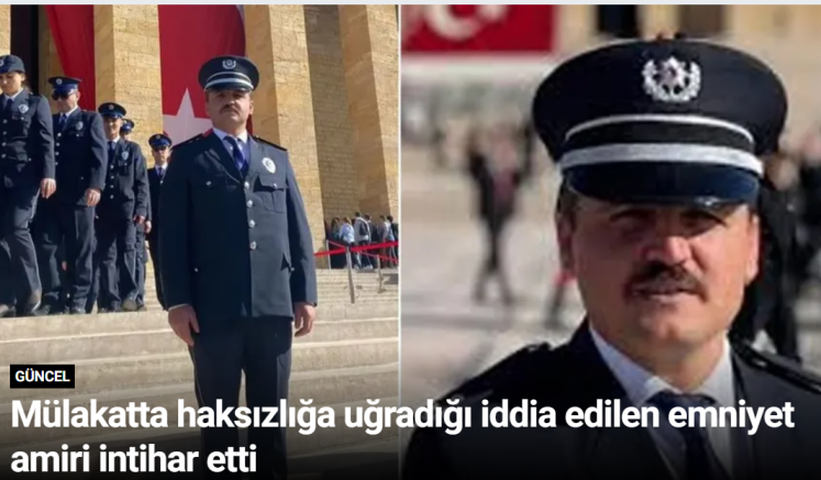 Mülakatta haksızlığa uğradığı iddia edilen emniyet amiri intihar etti