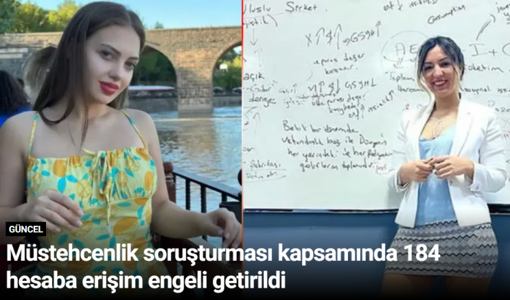 Müstehcenlik soruşturması kapsamında 184 hesaba erişim engeli getirildi