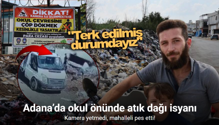 Okul önündeki arazi atık deposuna döndü: Mahalleli kamera taktırdı, yine durmadılar