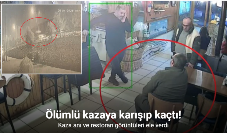 Ölümlü kazaya karışıp kaçtı...Kaza anı ve restoran görüntüleri ele verdi