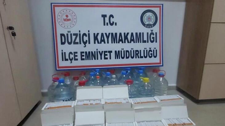 Osmaniye’de 91 litre kaçak alkol ele geçirildi