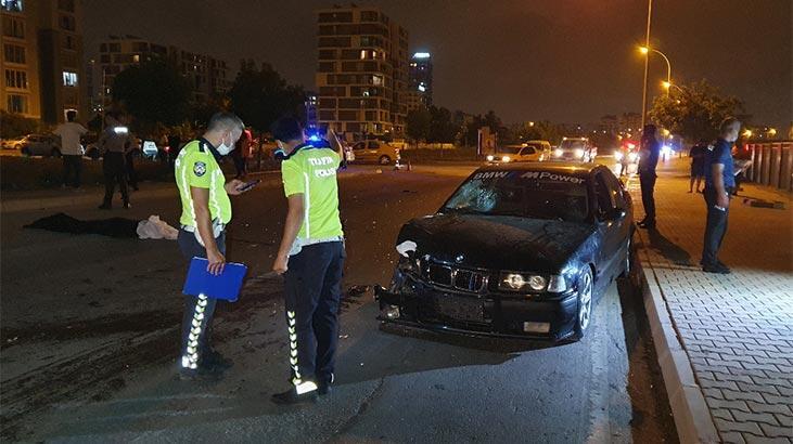 Otomobille çarpışan motosikletli öldü