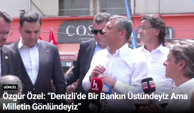 Özgür Özel: “Denizli’de Bir Bankın Üstündeyiz Ama Milletin Gönlündeyiz”