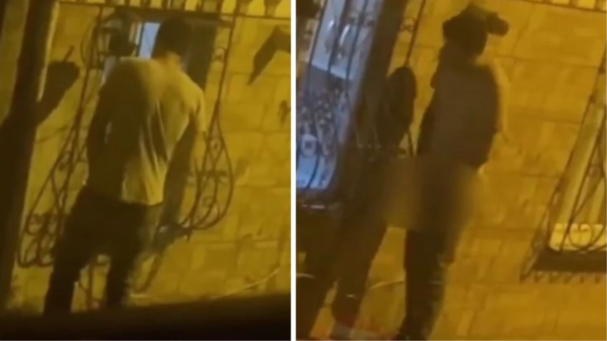 Pes dedirten sapıklık! Pencereden evdeki kadına bakarak kendini tatmin etti