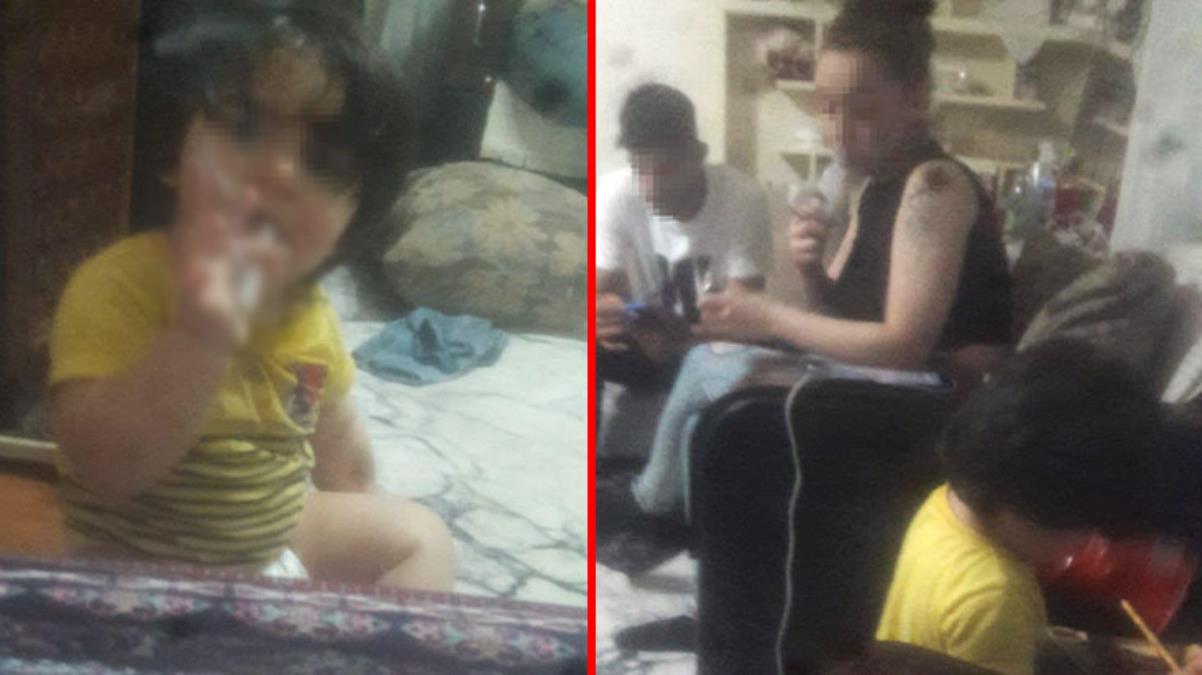 Polis, 2 yaşındaki çocuğuna sigara içiren anneyi arıyor
