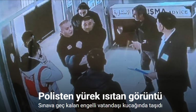 Polisten yürek ısıtan görüntü