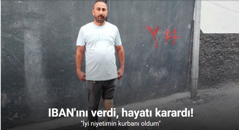 Protez bacaklı temizlik görevlisi 700 lira alacağı için İBAN verdi, 16 yıllık işinden oldu