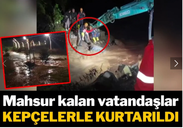 Rize'de etkili olan yağış, sel ve heyelana neden oldu