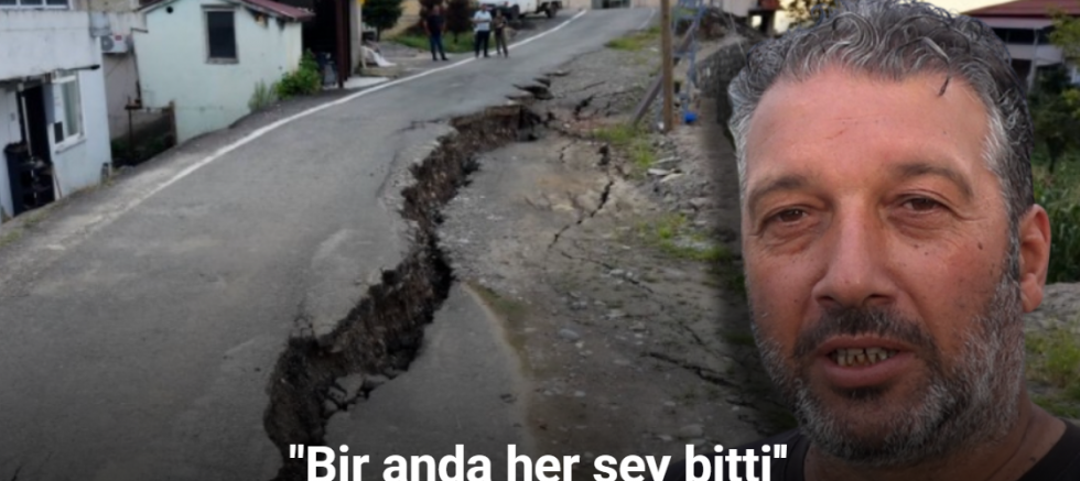 Rize’de heyelan sonrası mahalle sakini korku dolu anları anlattı: 