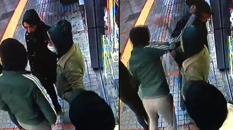 Rize’de cadde ortasında yumruklu kavga!