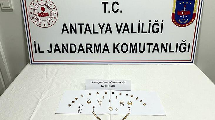 Roma dönemi altın tarihi eserlerle yakalanan şüpheli tutuklandı