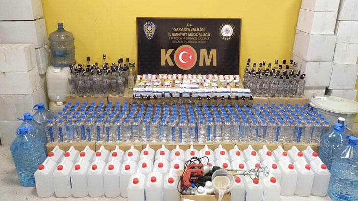 Sakarya’da sahte içki operasyonu! 4 kişi gözaltına alındı