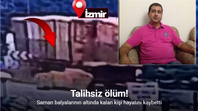 Saman balyalarının altında kalan kişinin ölüm anı kamerada