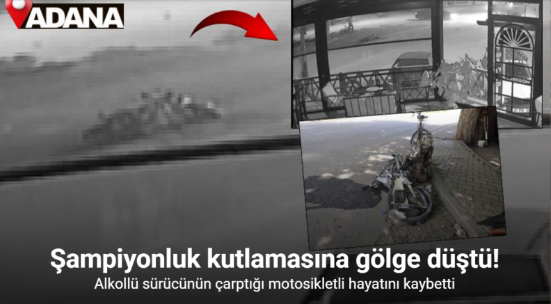Şampiyonluk kutlaması sonrası kaza anı güvenlik kamerasında, ağır yaralı sürücü hayatını kaybetti