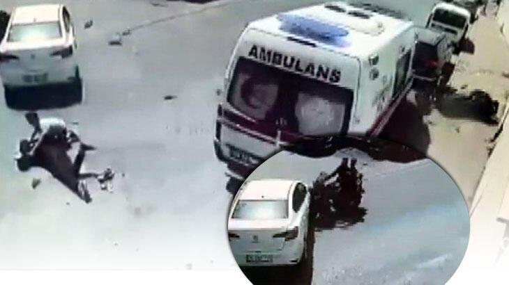 Sarıyer'de ambulans şoförünün dikkati olası faciayı önledi