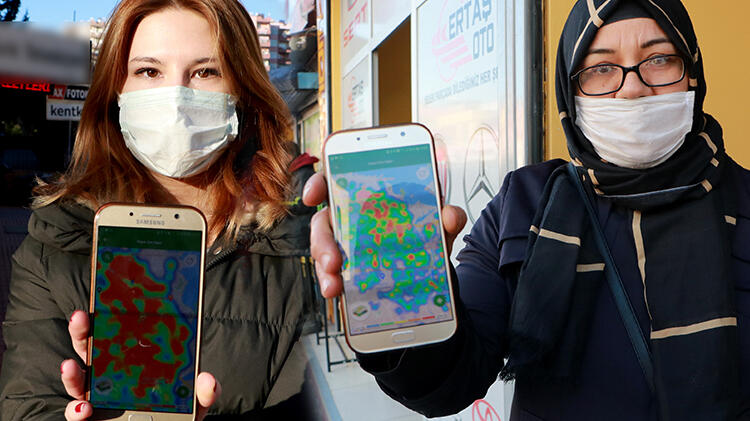 Şaşırtan görüntü! Kentin kuzeyi kırmızı, güneyi yeşile büründü