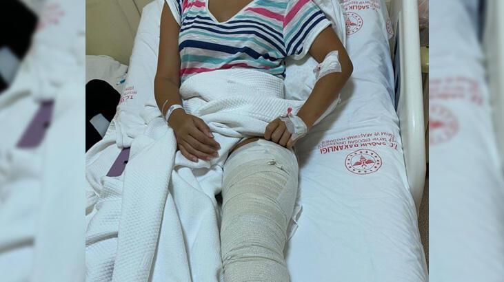 Serinlemek için denize giren genç kızın ayağına mermi isabet etti