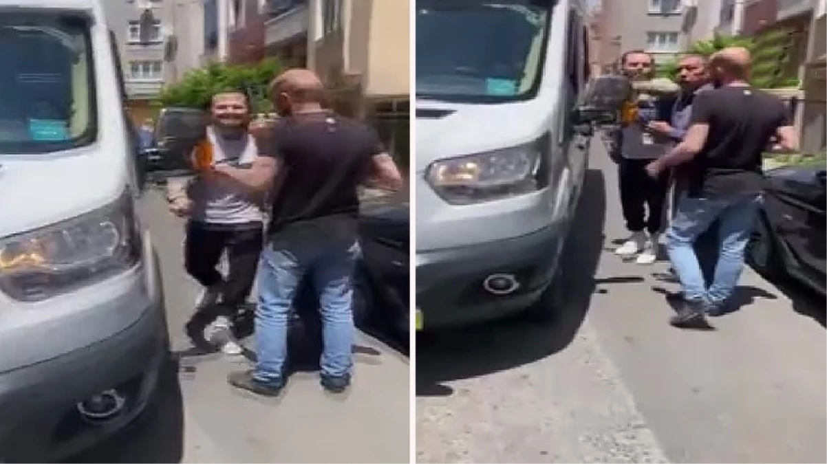 Servis aracı sürücüsü kuryeye bıçak çekti: Seni lime lime keseceğim