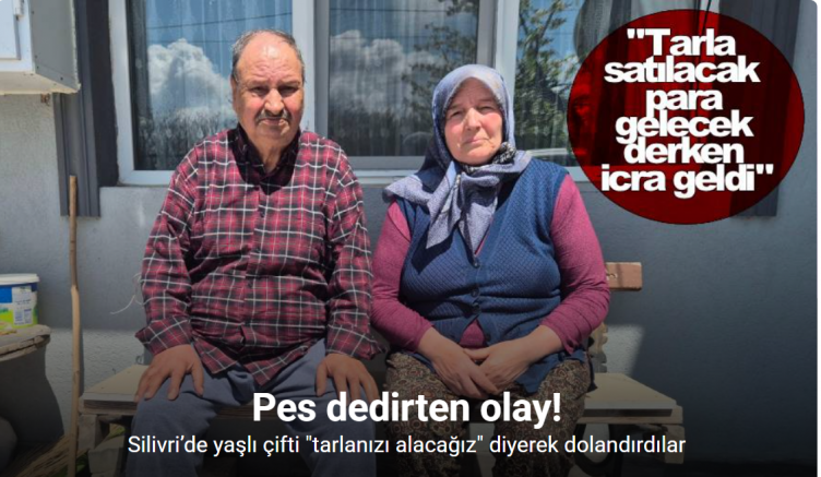 Silivri’de yaşlı çifti 