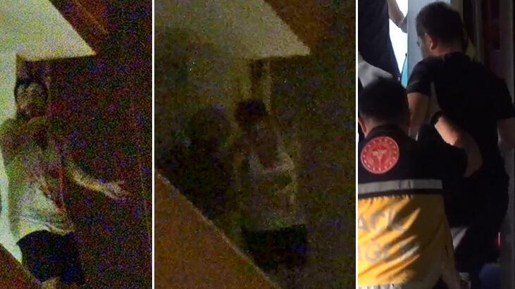 Silivri'de kabus oldu anlar! Eşiyle tartışıp bıçakla kendini balkona kilitledi