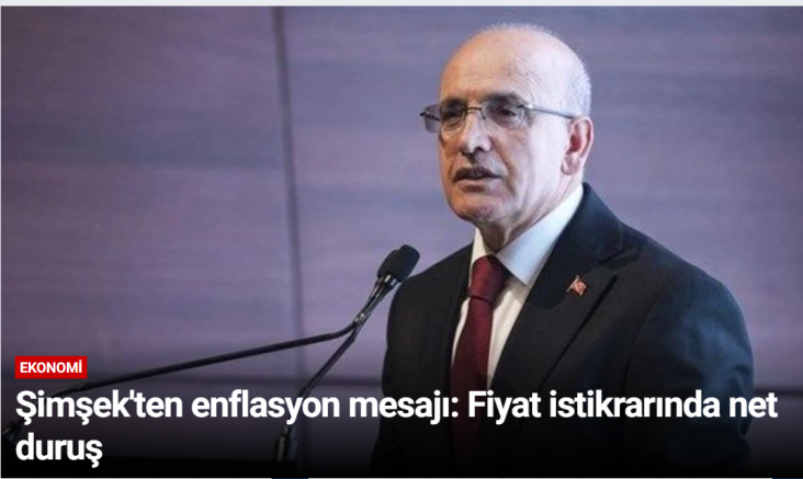 Şimşek'ten enflasyon mesajı: Fiyat istikrarında net duruş
