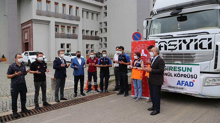 Sinop'a 5 TIR dolusu yardım malzemesi gönderildi