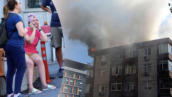Şişli'de 6 katlı apartmanda çıkan yangın sokağa döktü