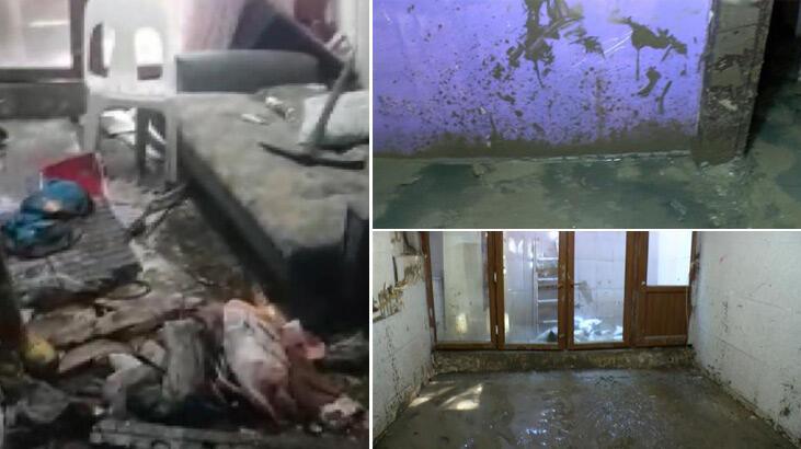 Şişli’de atık su basan daire balçık içinde kaldı