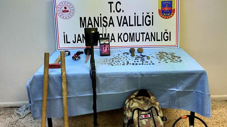 Sit alanı yakınında kaçak kazıya jandarmadan suçüstü