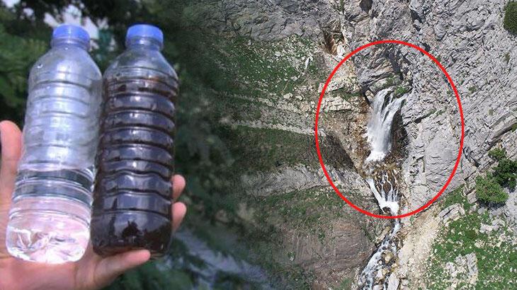 Siyah akan Nilüfer Çayı kaynağında, içilebilecek kadar temiz