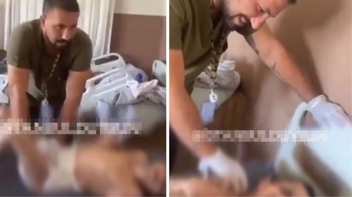 Skandal görüntüler! Bakıma muhtaç kişiye eziyet edip o anları da kayda aldılar
