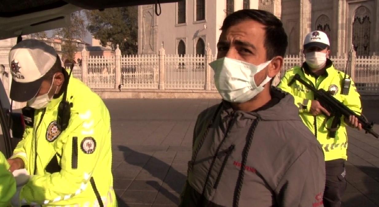 Sokağa çıkma kısıtlamasından ceza yiyince, gazetecilere saldırdı