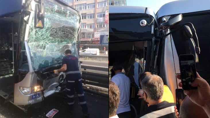 Son dakika... Küçükçekmece'de metrobüs kazası! Yaralılar var