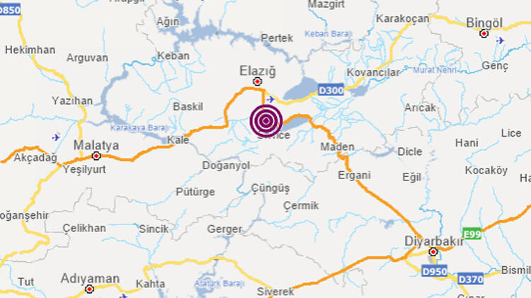 SON DAKİKA  Elazığ'daki 3.6 büyüklüğünde deprem!