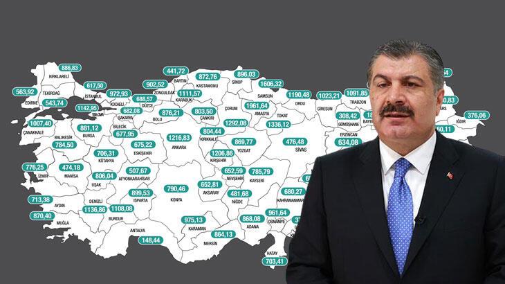 SON DAKİKA  Koronavirüste il il son durum! Yeni harita paylaşıldı