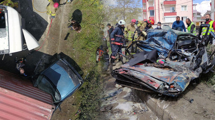 Son dakika: Bursa'dan feci görüntüler! TIR'ın altında kaldı
