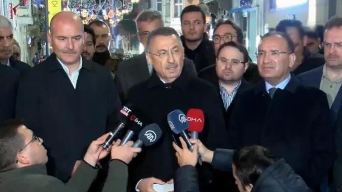 Son dakika: Cumhurbaşkanı Yardımcısı Fuat Oktay'tan saldırıya ilişkin açıklama: Bombayı kadın olduğunu değerlendirdiğimiz bir saldırgan patlattı