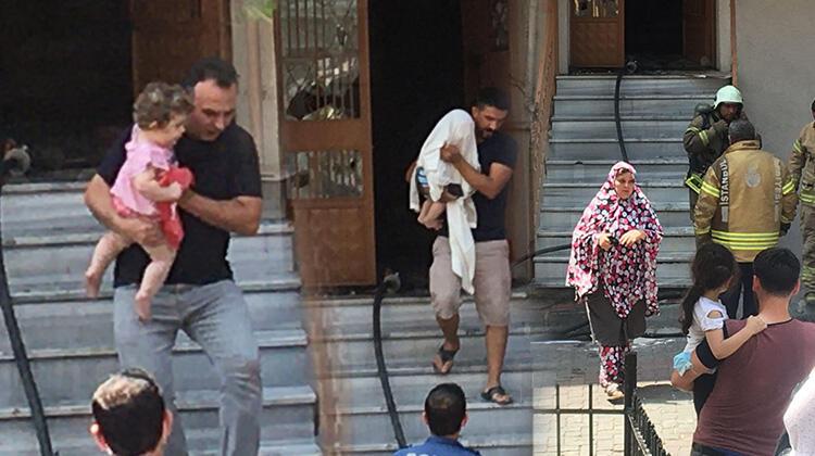 SON DAKİKA İstanbul'da korkutan yangın! 2'si çocuk, 5 kişi dumandan etkilendi