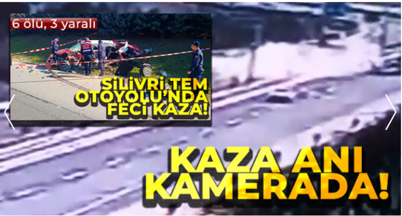 SON DAKİKA Silivri'de feci kaza kamerada