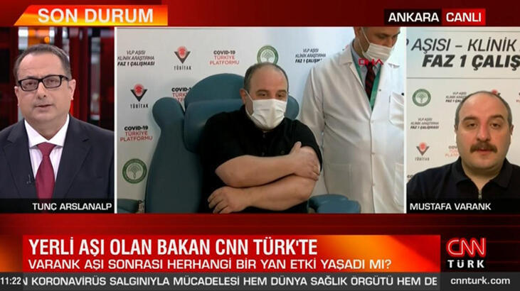 SON DAKİKA Yerli aşı olan Bakan Varank'tan açıklama! Herhangi bir yan etki yaşadı mı?
