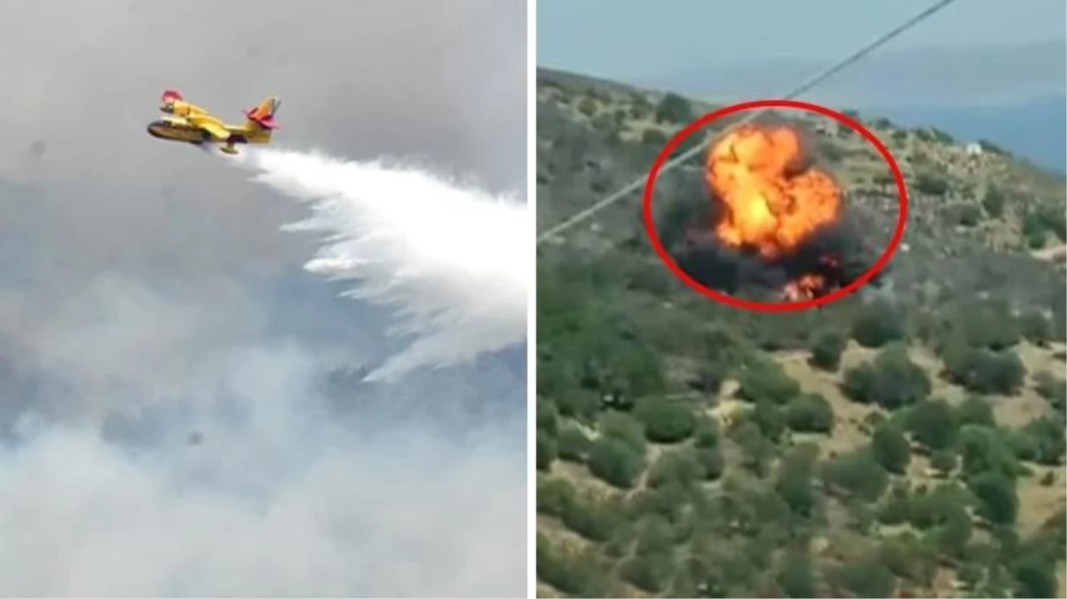 Son Dakika: Yunanistan'ın Eğriboz Adası'nda düşen yangın söndürme uçağındaki 2 pilot hayatını kaybetti