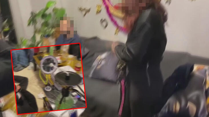 stanbul'da villada uyuşturucu partisine baskın!