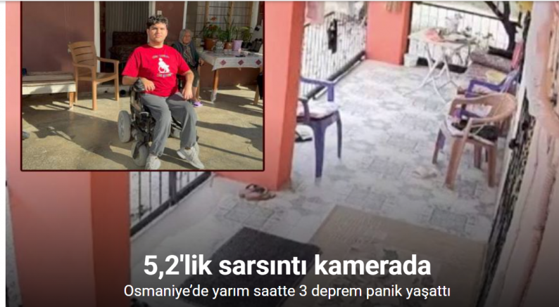 Sumbas’taki 5,2’lik deprem güvenlik kamerasına yansıdı