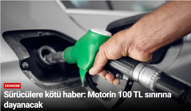 Sürücülere kötü haber: Motorin 100 TL sınırına dayanacak