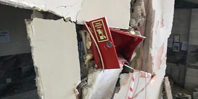 1.5 yıllık binada organize çöküş