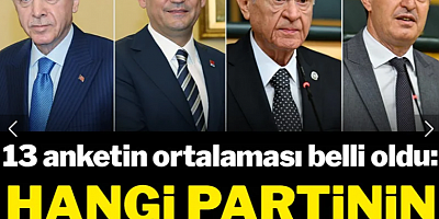 13 anketin ortalaması belli oldu: Hangi partinin oyu yüzde kaç?