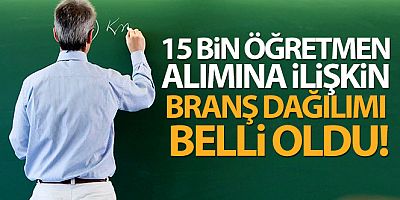 15 bin öğretmen alımına ilişkin kontenjan dağılımı belli oldu