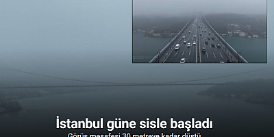 15 Temmuz Şehitler Köprüsü’nde havadan sis manzarası