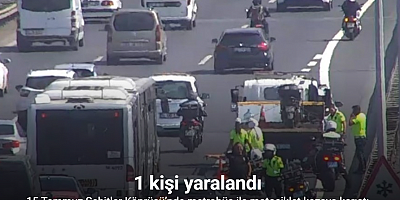 15 Temmuz Şehitler Köprüsü’nde metrobüs ile motosiklet kazaya karıştı: 1 yaralı