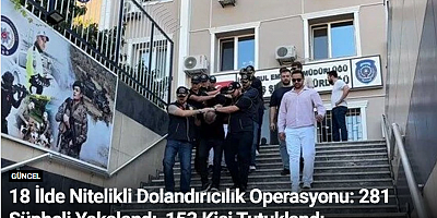 18 İlde Nitelikli Dolandırıcılık Operasyonu: 281 Şüpheli Yakalandı, 153 Kişi Tutuklandı